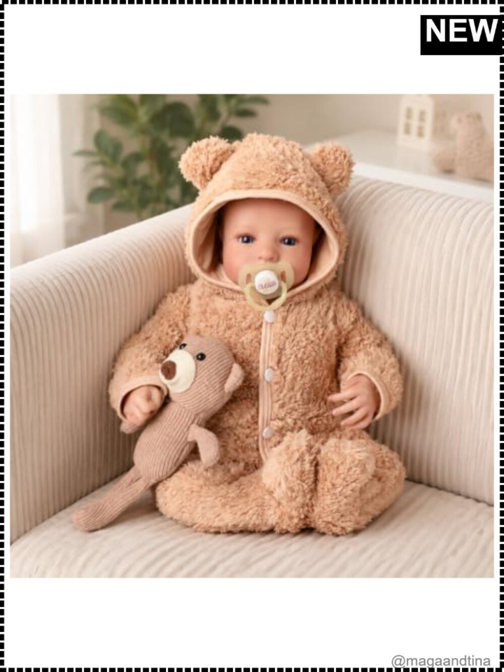 20 inch Reborn Baby Doll Soft Cloth Body Vinyl Boy with Accessories